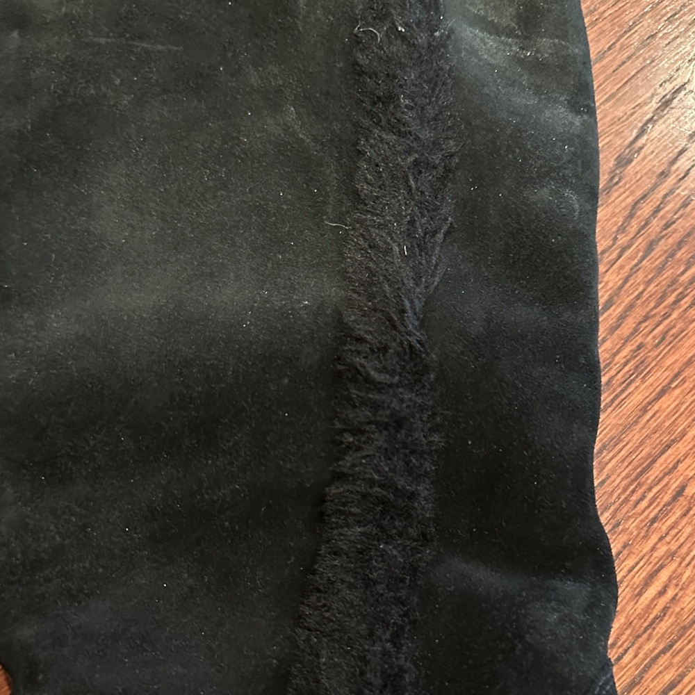 Aquatalia Shearling Black Knee-High Wedge Boots - Picture 4 of 6